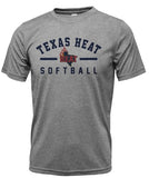 TX HEAT HEATHER GREY T-SHIRT - COTTON FEEL