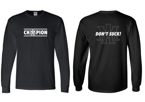 Team AM LONG SLEEVE DRIFIT T-SHIRT - CHAMPION LOGO