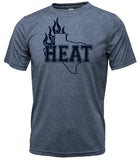 TX HEAT DRIFIT T-SHIRT HEATHER NAVY