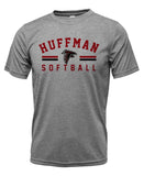 HUFFMAN SOFTBALL DRIFIT T-SHIRT HEATHER GREY