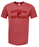 HUFFMAN SOFTBALL COTTON BLEND T-SHIRT HEATHER RED