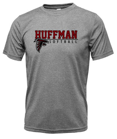 HUFFMAN SOFTBALL DRIFIT T-SHIRT HEATHER GREY