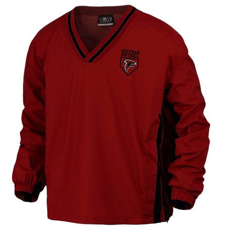 HUFFMAN SOFTBALL V-NECK WINDBREACKER