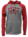 HUFFMAN SOFTBALL 2 TONE HOODIE RED