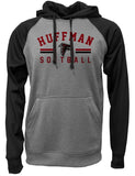 HUFFMAN SOFTBALL 2 TONE HOODIE BLACK