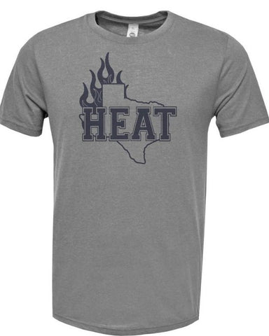 TX HEAT HEATHER GREY T-SHIRT - COTTON FEEL
